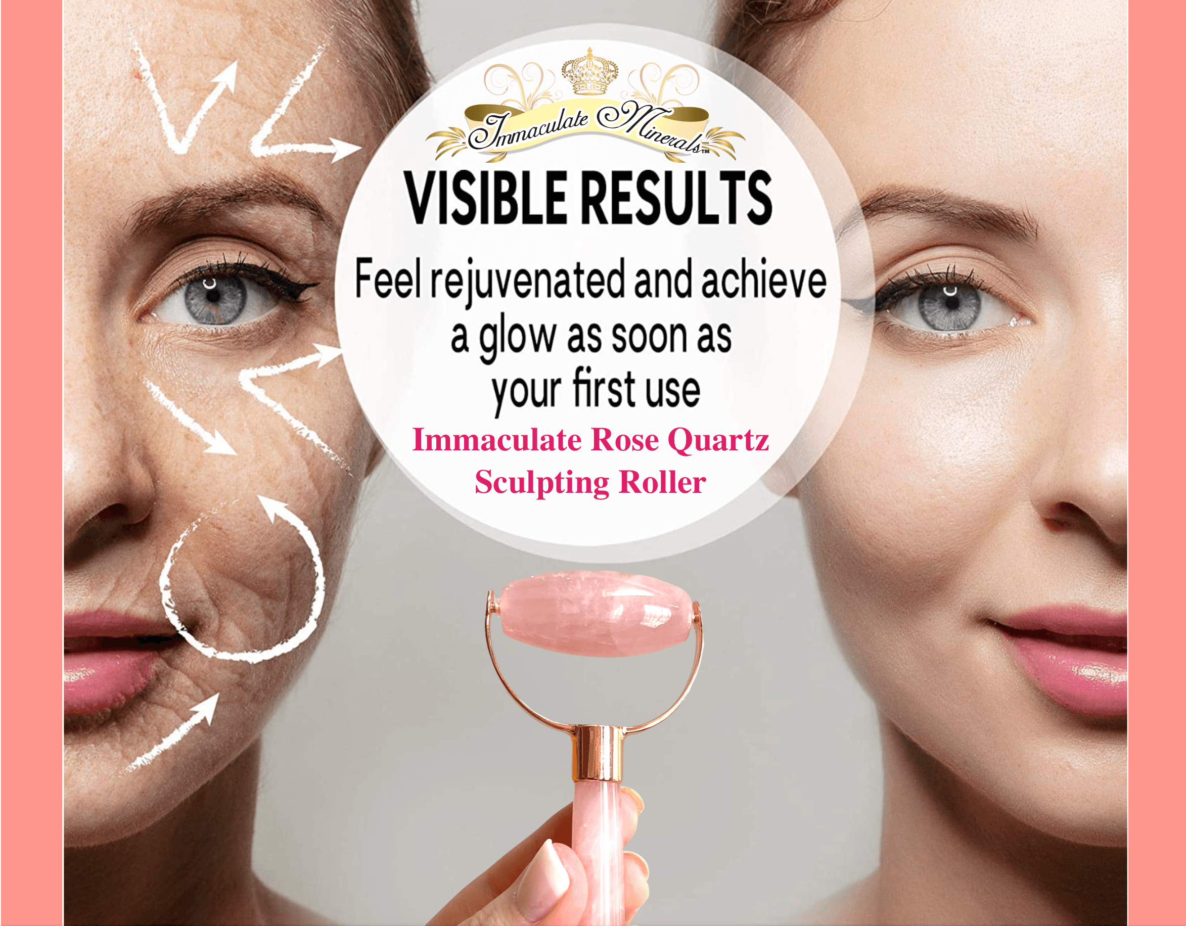 Immaculate Rose Quartz Sculpting Roller - Images by Miriam